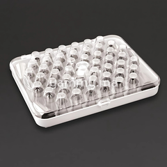 Coffret de 52 Mini Douilles Pâtissières en Inox avec Adaptateur et 2 Clous à Fleur