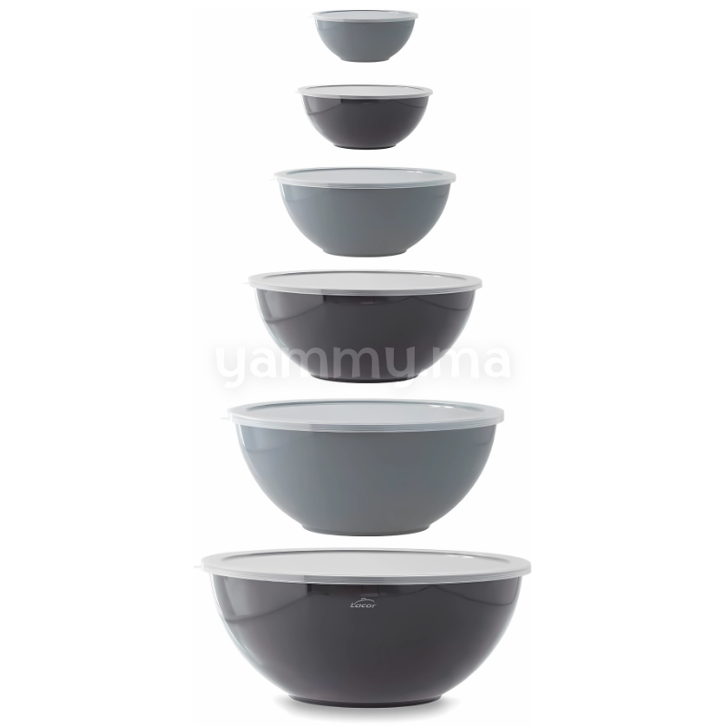 Set de 6 Bols et Bassines en Polypropylène avec Couvercles - Lacor 60055