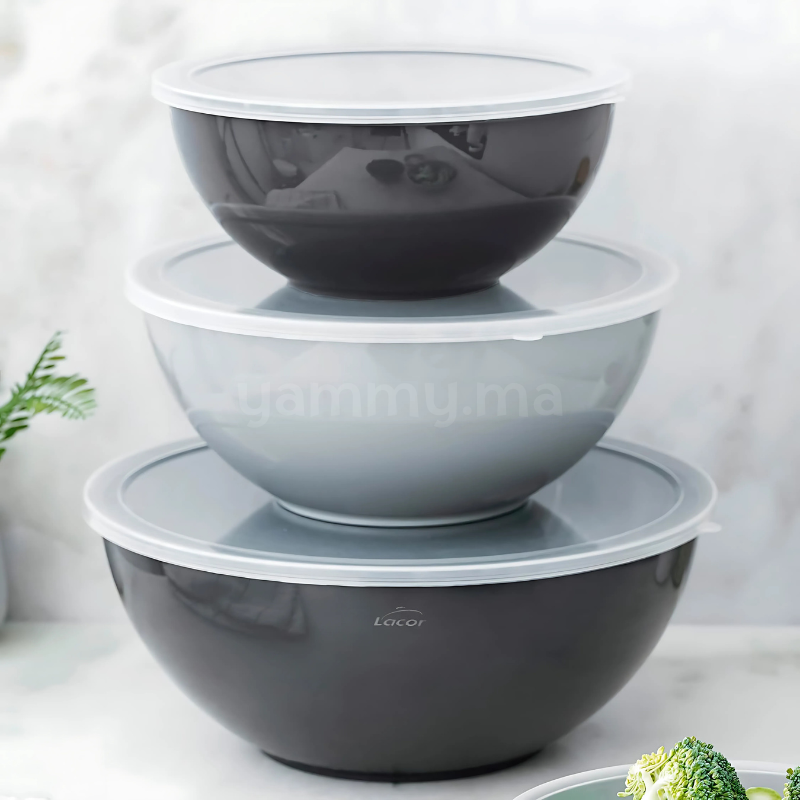 Set de 6 Bols et Bassines en Polypropylène avec Couvercles - Lacor 60055