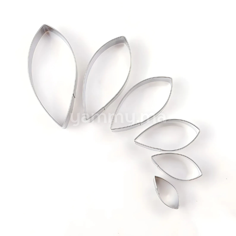 SET. 6 Emporte-pièces Pétale de Dahlia en Inox