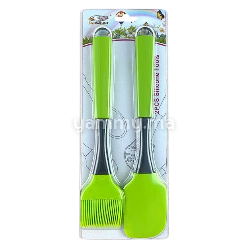 Pinceau et Maryse en Silicone Vert