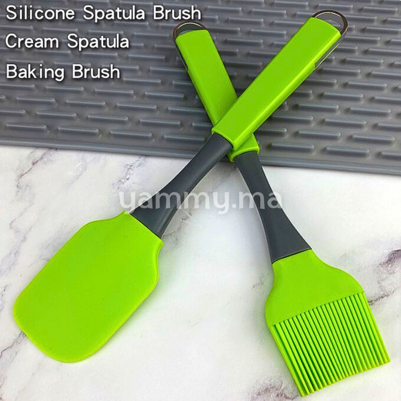 Pinceau et Maryse en Silicone Vert