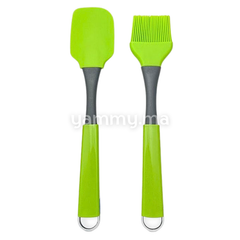 Pinceau et Maryse en Silicone Vert