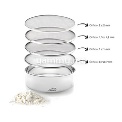 Tamis à 4 Mailles Interchangeables 20cm en Inox - Lacor 68340