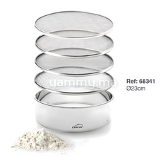 Tamis à 4 Mailles Interchangeables 23cm en Inox - Lacor 68341