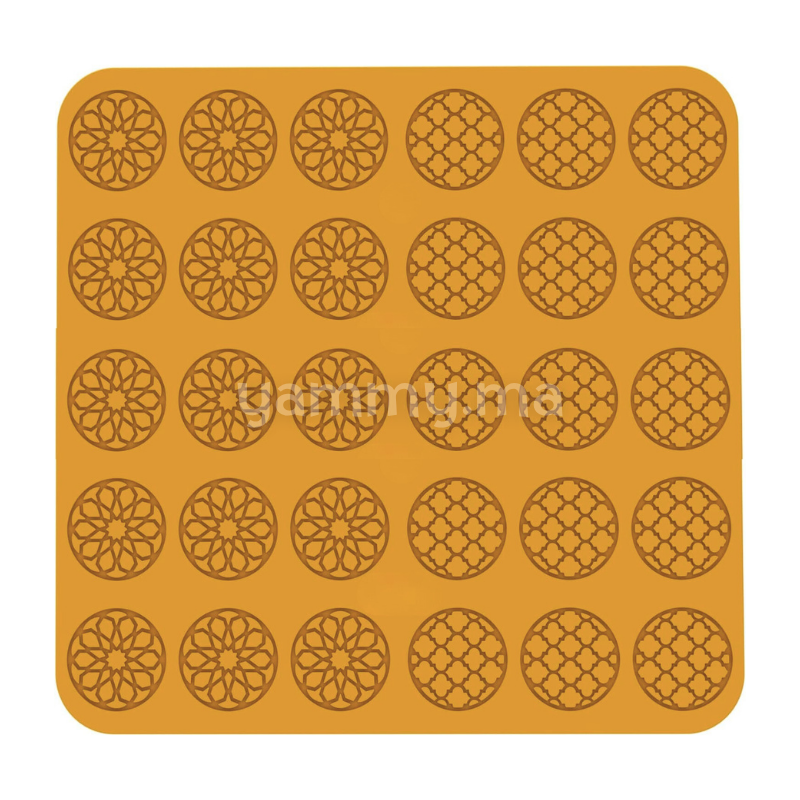 Moule Silicone Tapis Cercles Ambre (x30)