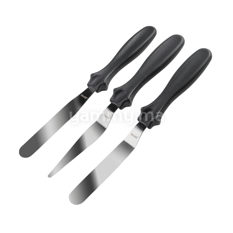 SET 3 Mini Spatules 10 cm "Ecoprof" en Inox - Ibili 738000E