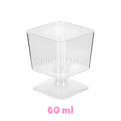 SET. 12 Verrines sur Pied Carré 60ml