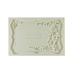 Moule Silicone Cadre Vintage avec Fleurs