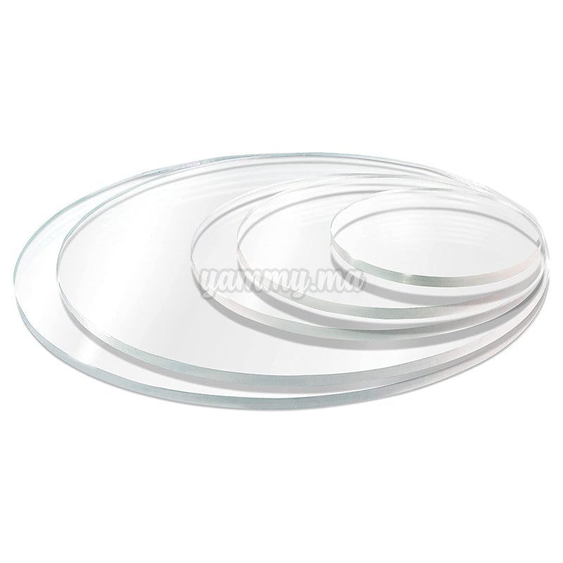 Plateau à Ganache Plexiglas Rond 21cm