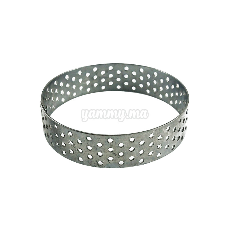 Cercle à Tartelette Inox Perforé Ø 80/h20mm