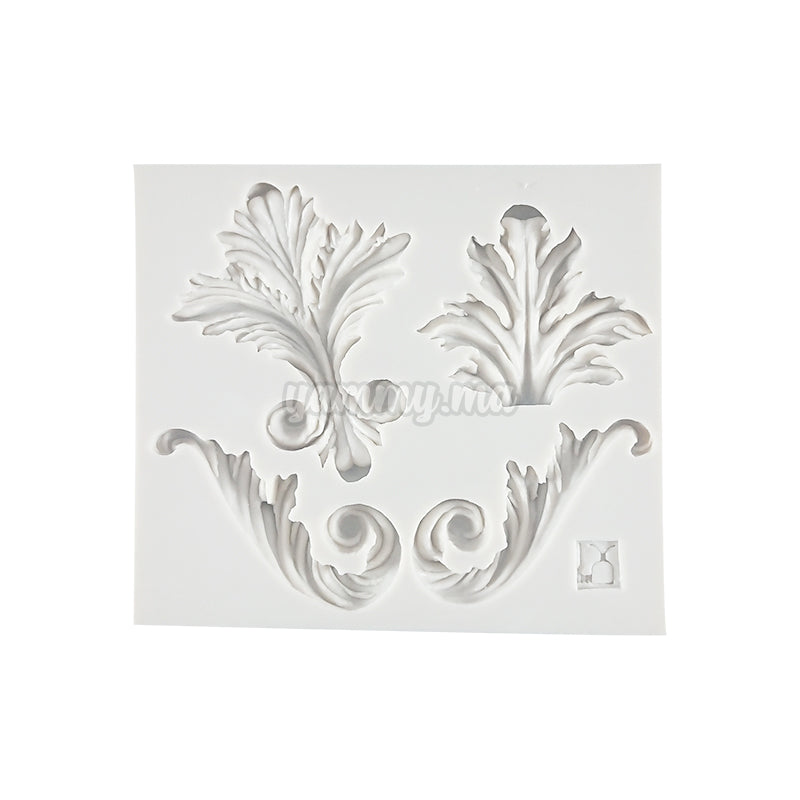 Moule Silicone 4 Feuilles Rétro