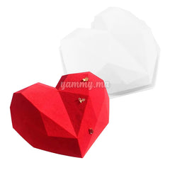 Moule Silicone 3D Coeur Géométrique