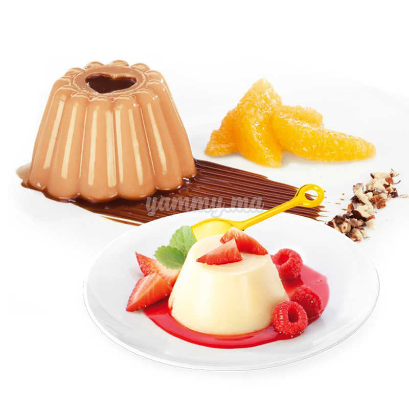 4 Moules à Flan Individuels en Plastique