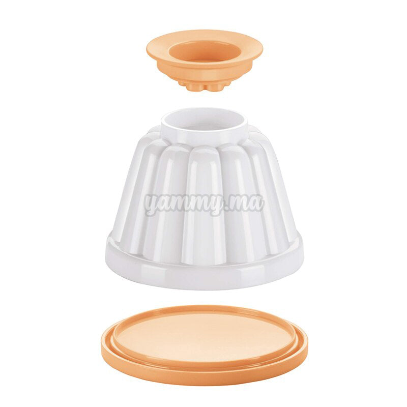 4 Moules à Flan Individuels en Plastique