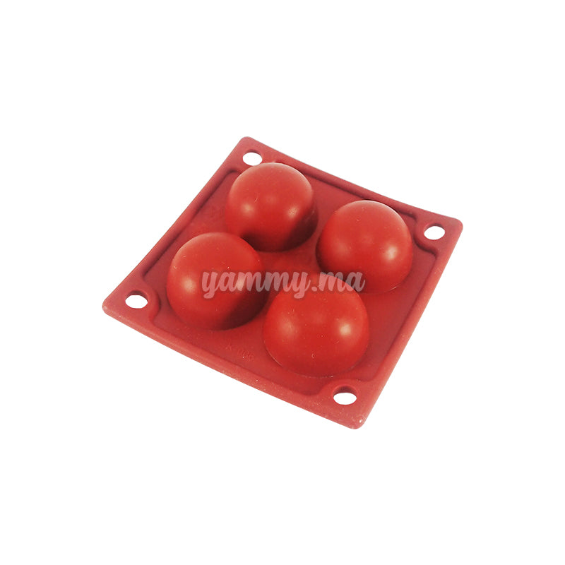 Moule Silicone 4 Demi Sphere  28/h17 mm "K006"