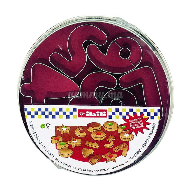 Emport-pièces Numéros en Inox 9 pcs - Ibili 702400