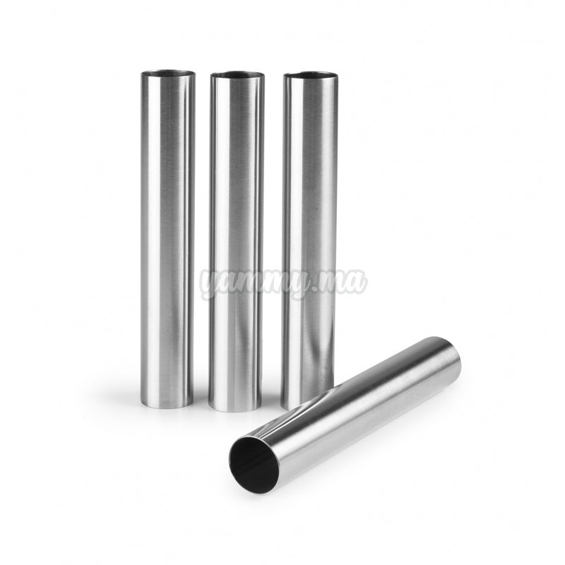 Set. 4 Moules à Cigarette 2 x 14 cm en inox - Ibili 730000