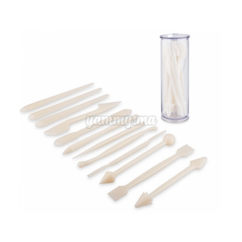 Ensemble 12 Outils pour pâte à sucre 14 cm - Ibili 752900