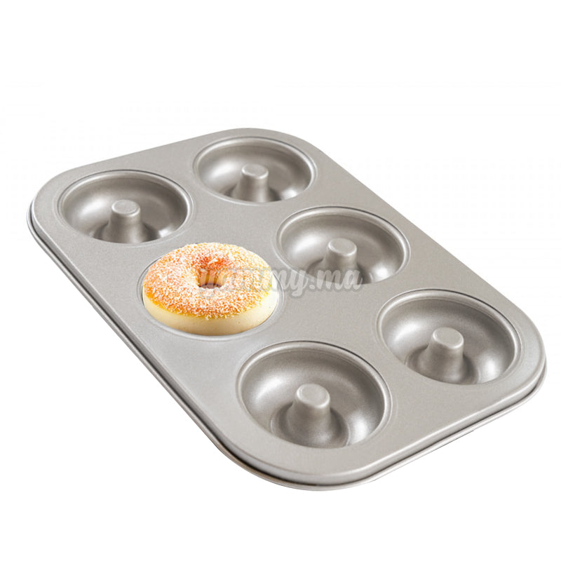 Moule Anti Adhésif à 6 Donuts Silver-Top 32*22CM - Patisse 03635