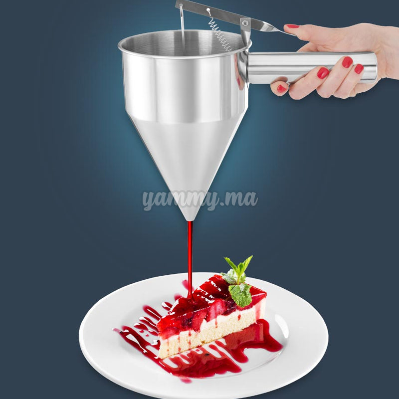 Entonnoir à Piston en acier inoxydable avec Support