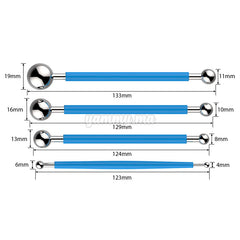 4 Ebauchoirs Boule pour Pâte à Sucre