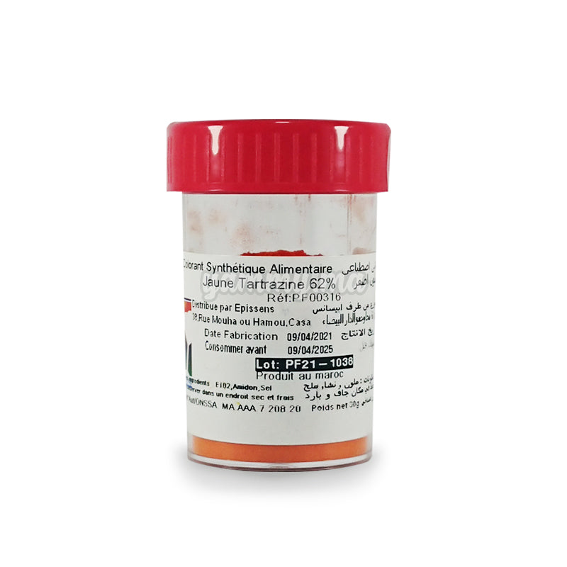 Colorant Alimentaire Jaune Tartrazine 62% 30gr - Coloratine