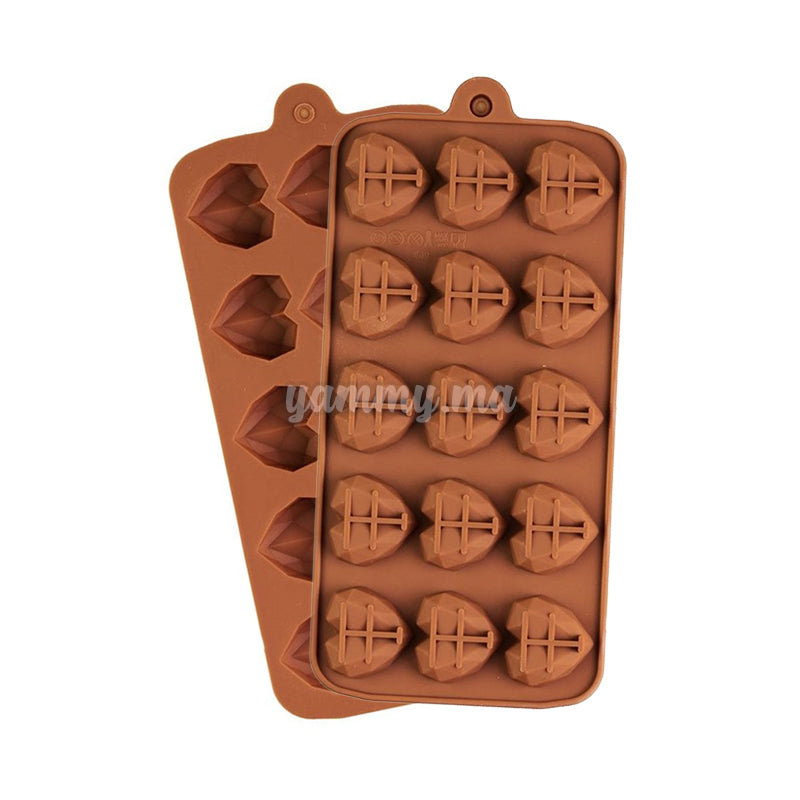 Moule Silicone Mini Coeurs Géométrique