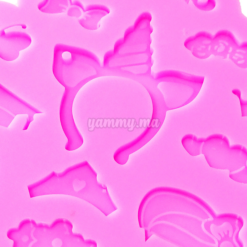 Moule Silicone Couronne Unicorn pour Pâte à sucre