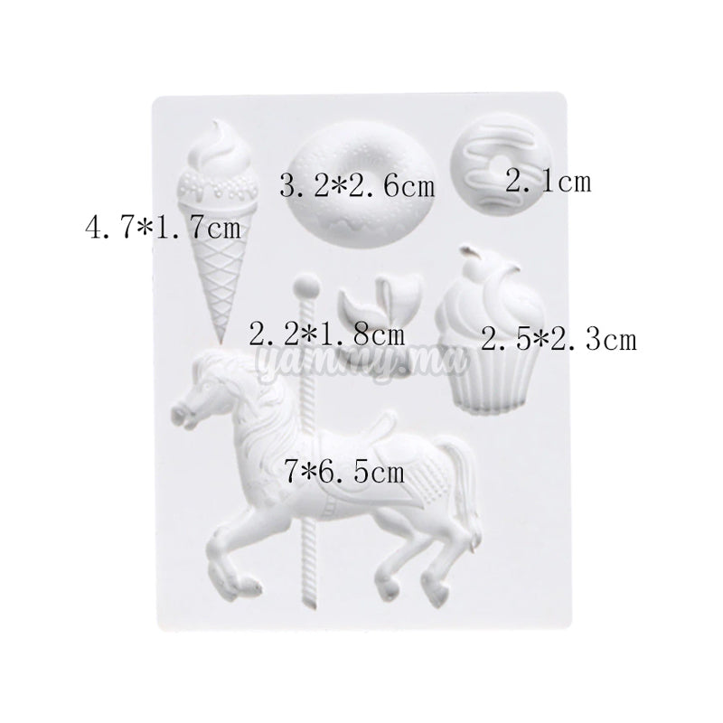 Moule Silicone Cheval pour Pâte à sucre