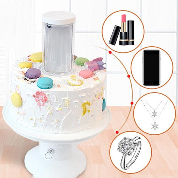 Présentoir à Gâteaux 25cm avec Boîte Surprise