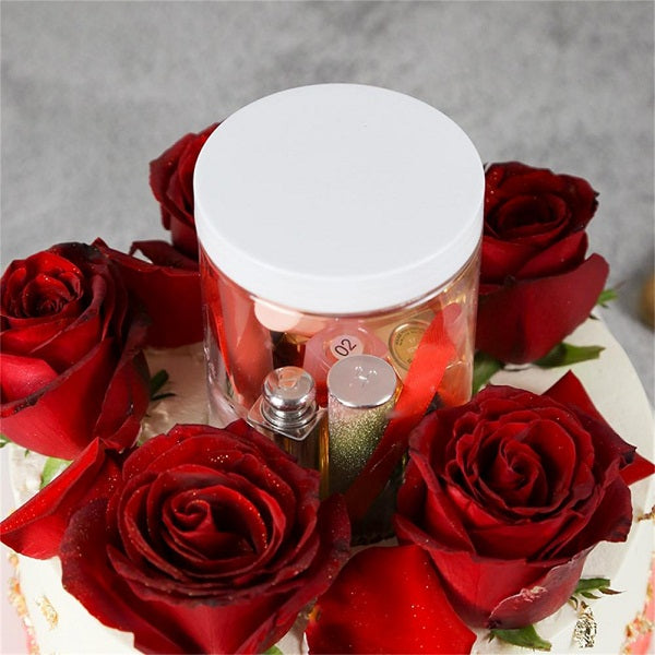 Présentoir à Gâteaux 25cm avec Boîte Surprise