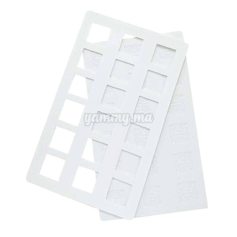 Moule Silicone Chocolat Arabesque Carré