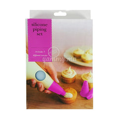 Poche à Décorer en Silicone avec 5 Douilles en Plastique