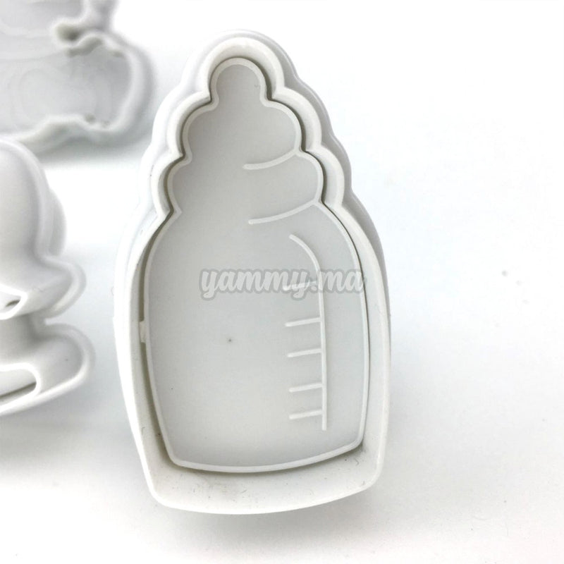 Set 3 Emporte-Pièces avec Poussoir Bébé Naissance Baptème