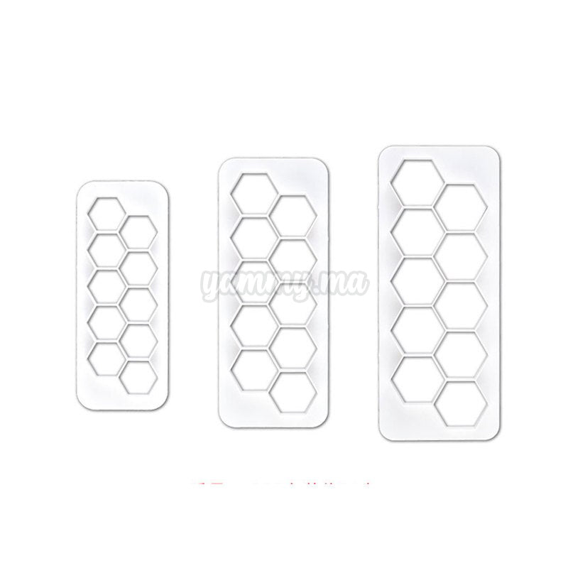 Lot 3 Emporte-pièces Hexagones