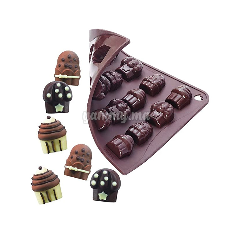 Moule Silicone Choco-ice Cupcakes "CHOCO15" - Pavoni