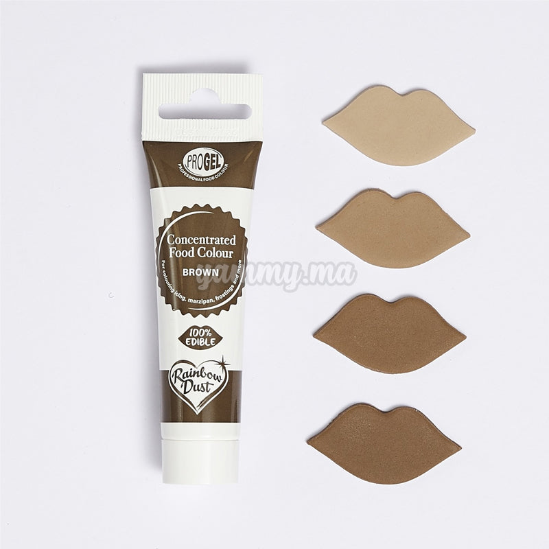 Colorant Alimentaire ProGel Brun 25g - Rainbow Dust
