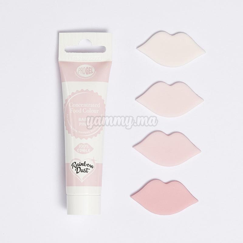 Colorant Alimentaire ProGel Rose Clair 25g - Rainbow Dust