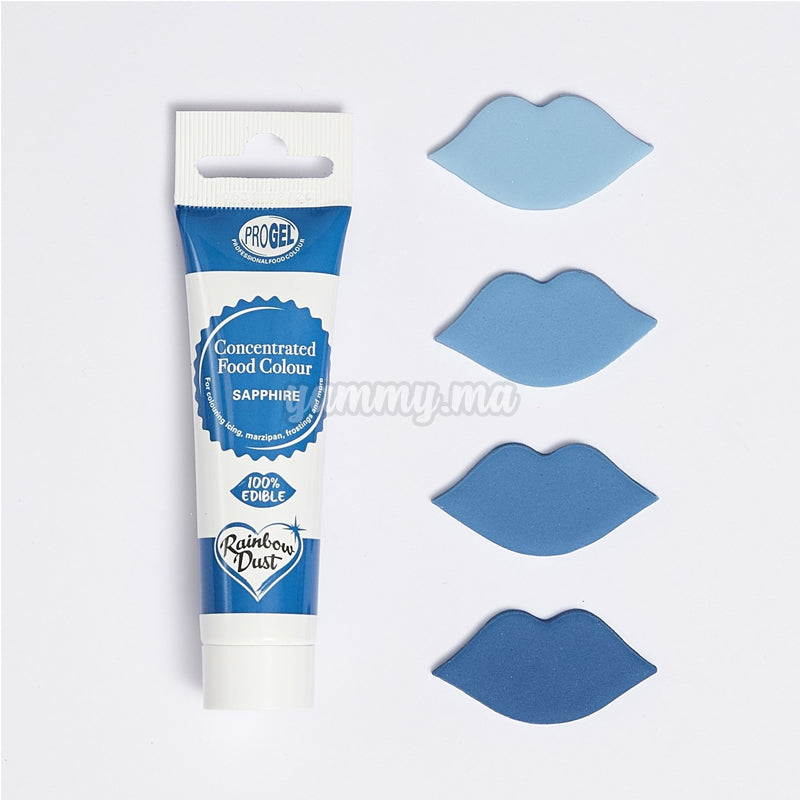 Colorant Alimentaire ProGel Bleu Saphir 25g - Rainbow Dust