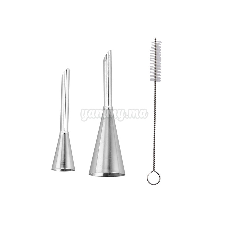 Lot 2 Douilles Petit Choux avec Brosse à Douille