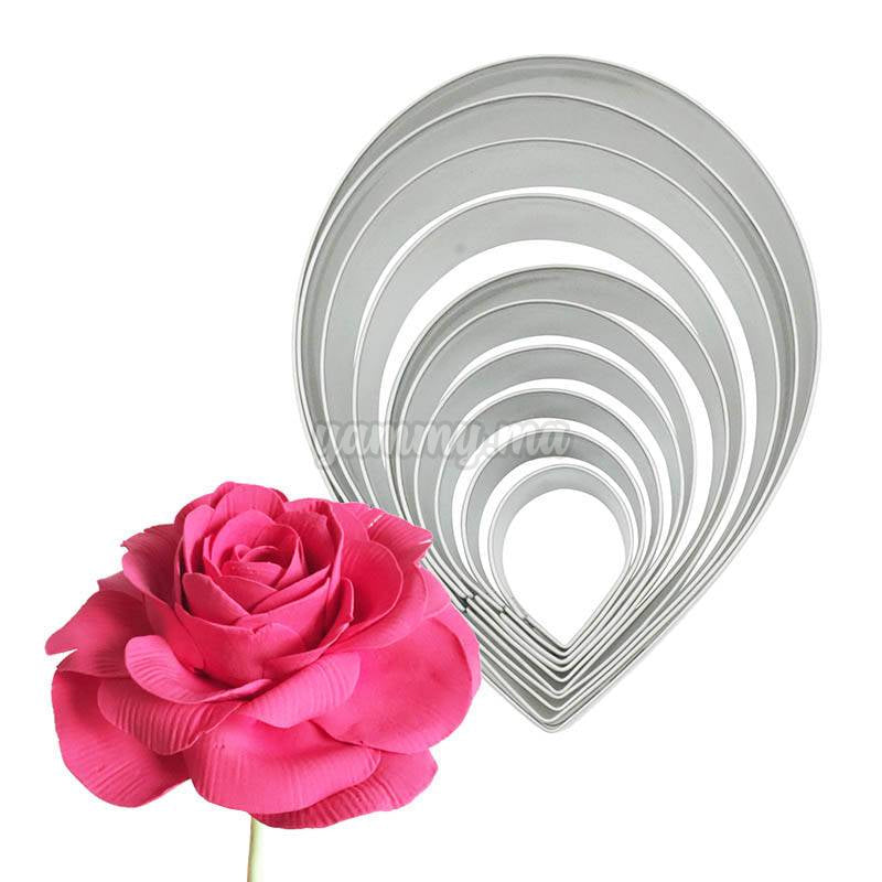 Lot 10 Emporte-pièces Rose en Acier-inoxydable