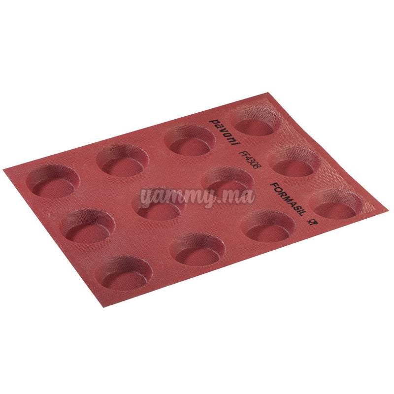 Tapis en Silicone Perforé Rond 65 mm "Formasil"  40/30 cm - Pavoni FF4308