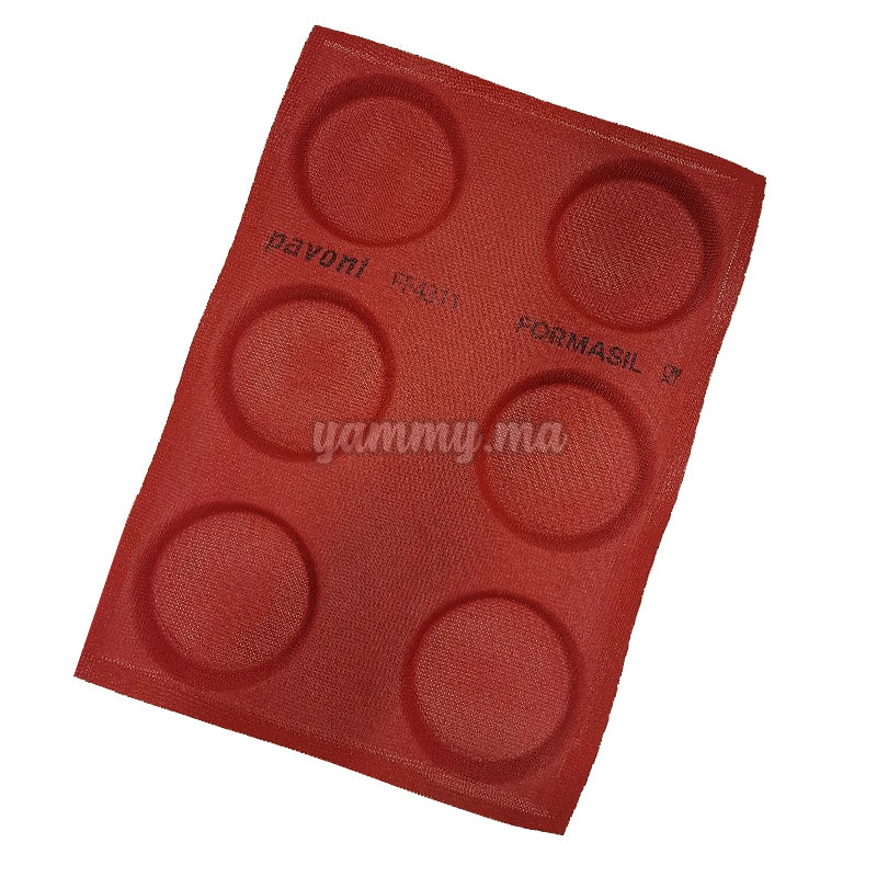 Tapis en Silicone Perforé Rond 100 mm "Formasil"  40/30 cm - Pavoni FF4311