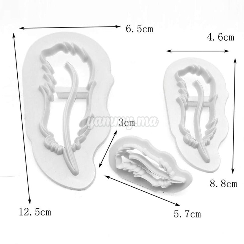 Set 3 Emporte-pièces Plumes