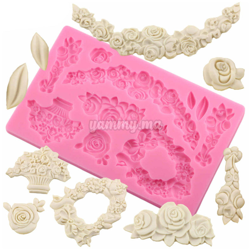 Moule Silicone 8 Fleurs