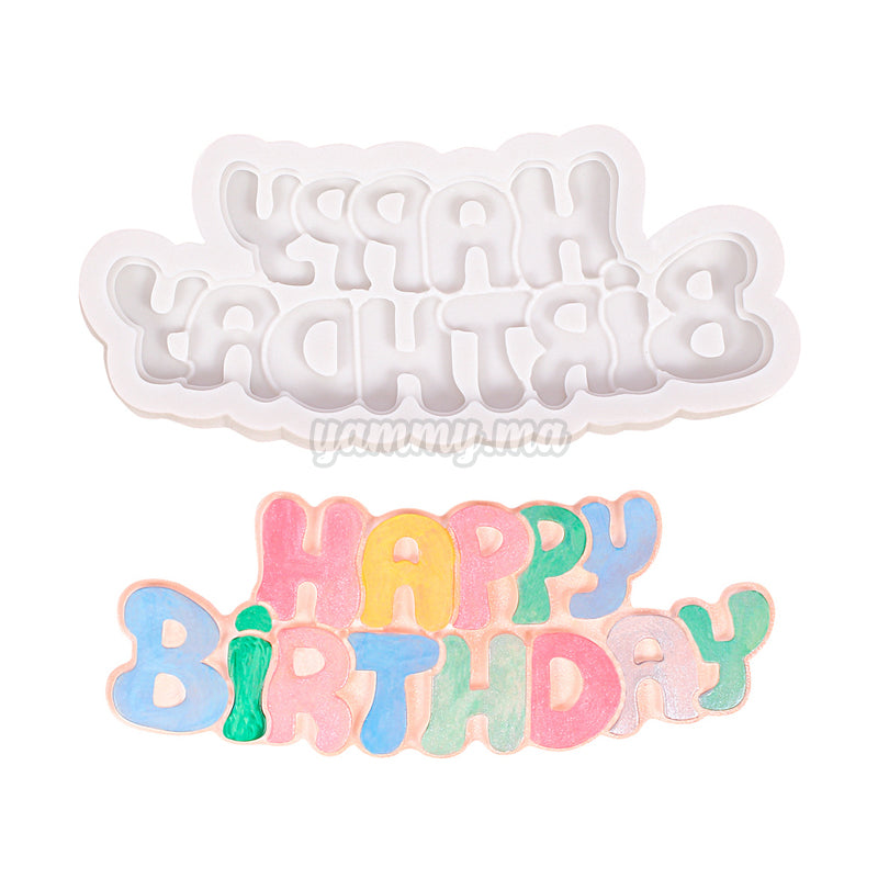 Moule Silicone Happy Birthday
