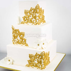 Ens. de 3 Moules Inox Carre 15/18/20 x H 15 cm