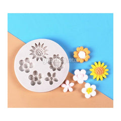 Moule Silicone 5 Fleurs